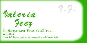 valeria fecz business card